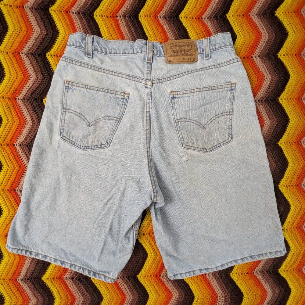 Size 32 Vintage 90s Levis 560 Jorts Mens Skater Baggy Denim Shorts h139